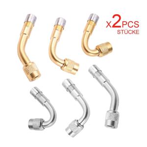 2Pcs 오토바이 45 90 135 각도 구부러진 밸브 어댑터 타이어 튜브 밸브 확장 어댑터 트럭 자동차 모토 자전거