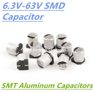 SMD 칩 알루미늄 캐패시터, 6.3V 10V 16V 25V 35V 50V 63V, 1UF 2.2UF 4.7UF 10UF 47UF 100UF 220UF 330UF 470UF, 10-20PCs 680UF 1000UF