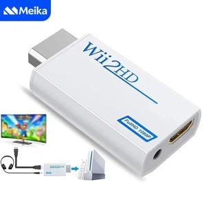 PC HDTV 모니터용 3.5mm 오디오 1080P Wii-HDMI 호환 어댑터 컨버터 720P Wii2-HDMI 컨버터 어댑터