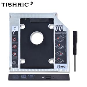 TISHRIC 알루미늄 2차 두 번째 Hdd 캐디 9.5mm 12.7mm Optibay SATA 3.0 2.5'' SSD DVD CD-ROM 인클로저 어댑터 하드 디스크 드라이브 케이스