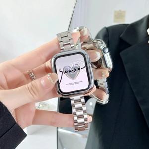 Apple Watch 밴드 UItra 49mm 9 8 7 45mm 41mm 여성용 슬림 메탈 스트랩 Iwatch 시리즈 654SE 44mm 42mm 40/38mm