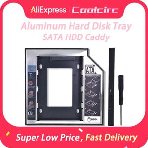 COOLCIRC 전체 알루미늄 하드 디스크 트레이 범용 9.5mm HDD 캐디 케이스 SATA 3.0 2.5