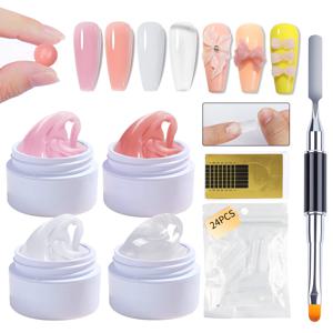 7pcs15ml 네일 연장 젤 세트 솔리드 네일 연장 젤 비 스틱 3d 조각 광선 요법 Uv 젤 신속한 성형 젤 네일 피스