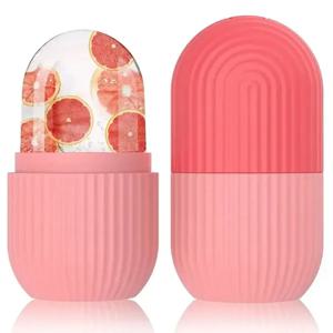 얼음 페이스 롤러 재사용 가능한 실리콘 몰드 얼굴 마사지 눈 얼굴 미용 피부 관리 도구 얼음을 사용하여 모공 축소 부기 감소