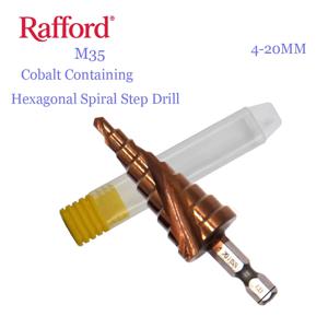 M35 코발트 함유 육각형 나선형 스텝 드릴 스테인레스 스틸 태핑 4-20mm 파고다 드릴 1PC 절삭 공구 드릴링 비트 도구