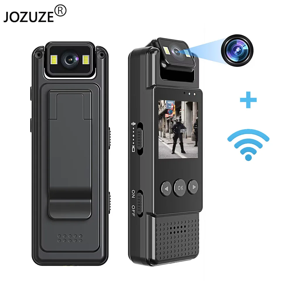JOZUZE L12 Wifi 미니 카메라 1080P 휴대용 디지털 비디오 레코더 착용 경찰 소형 바디 캠 나이트 비전 DV 소형 캠코더