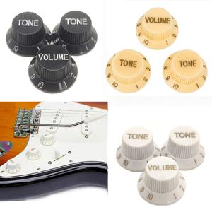 Miwayer 3개/세트 플라스틱 기타 노브 /2T1V 볼륨 톤 컨트롤 노브 탑 햇 캡/ST SQ 일렉트릭 기타 부품용