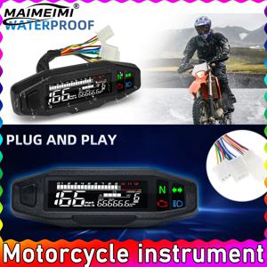 방향 지시등 표시기 오토바이 속도계 오일 레벨 게이지 타코미터 범용 디지털 주행 거리계 미터 계측기