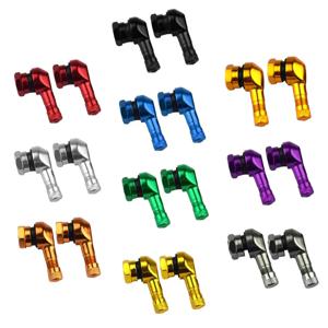 1/2PCS 알루미늄 합금 밸브 오토바이 림 90도 각도 오토바이 휠 타이어 튜브리스 밸브 스템 림 휠 부품