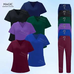 치과 의사 간호 작업복 의료 유니폼 남성 여성 미용실 의상 간호사 작업복 임상 의사 외과 탑 바지