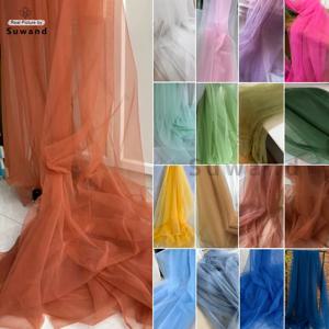 다크 브라운 올리브 소프트 얇은 명주 그물 원단, 웨딩 장식 커튼 의류, 바느질 메쉬 거즈 레이아웃 의자 뒷면 원사, DIY 투투 재료