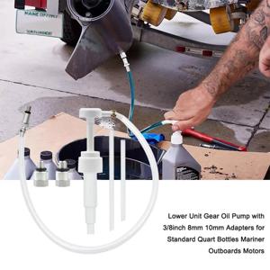 3/8 인치 8mm 10mm 어댑터가있는 하부 장치 기어 오일 펌프 표준 쿼트 병용 1 세트 Mariner Outboards Motors