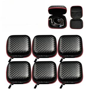 휴대용 이어폰 보관 가방 유선 헤드폰 지퍼 보관 상자 - 오디오 액세서리를 위한 컴팩트한 보관 케이스 컨테이너