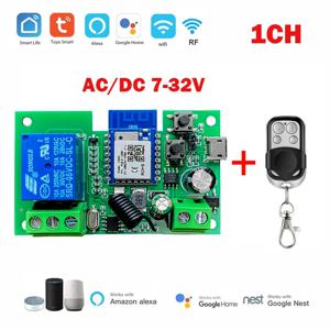 Tuya WIFI 게이트 차고 도어 오프너 스마트 스위치 컨트롤러 DC 12V 24V 모듈 타이머 인칭 Alexa Google 홈용 자동 잠금