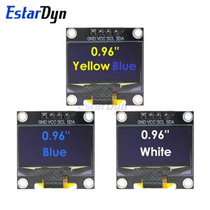Estardyn DIYUSER 0.96 인치 OLED SSD1306 흰색/파란색/노란색 128X64 IIC I2C 직렬 디스플레이 Arduino 용 12864 LCD 스크린 보드