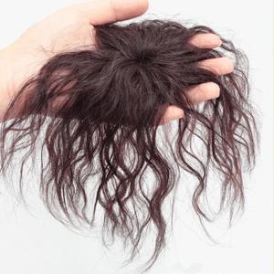 기계 제작 레미 인간의 머리카락 헤어 피스 6x6CM 가볍고 통기성 여성 헤어 볼륨 증가를위한 탑 헤어 수리 토퍼