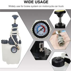 3L 수동 브레이크 오일 블리더 전압 표시 자동차 수동 브레이크 블리더 유체 오일 교환기 클러치 블리딩 시스템 (자동차 오토바이용)
