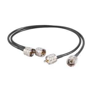 아마추어 햄 라디오 CB 마린용 동축 패치 리드, UHF 수-수 RG58, 2 cb무전기 안테나 케이블 팩, 50cm PL259