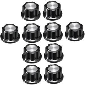 Miwayer 10Pcs 전위차계 볼륨 조절 손잡이/6.35mm 샤프트 (세트 스크류 포함)/기타 효과 사운드 페달 교체 용
