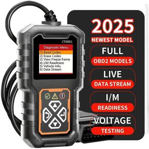 1개 자동차 고장 진단 장치 CY3001 ELM327 OBD2 코드 리더 엔진 경고등 진단 도구 배터리 전압 테스터