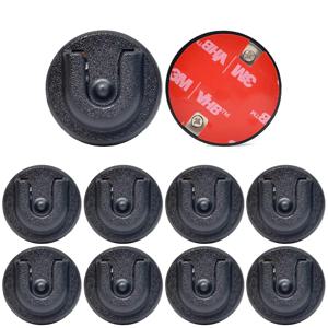 CB 마이크 홀더, 원형 손잡이 마이크 홀더 마운트, 휴대용 양방향 라디오용 접착식 뒷면이 있는 모바일 라디오 마이크 홀더 클립