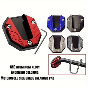 오토바이 개조 알루미늄 합금 킥스탠드 플레이트, 내구성 강화된 확장 보조 사이드 킥 블록, 킥스탠드용 미끄럼 방지 엣지
