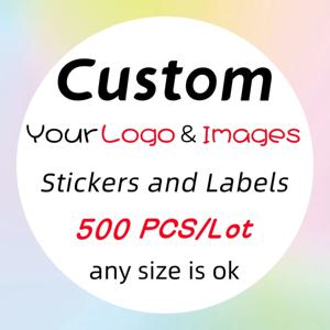 500PCS 사용자 정의 스티커 및 사용자 정의 로고 웨딩 생일 선물 상자 스티커 디자인 나만의 스티커 스티커를 개인화