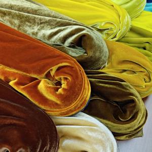 계량기 의류 하이 퀄리티 블레이저 드레싱 치파오 말차 그린 홀 블루, 100% 뽕나무 실크 번트 아웃 벨벳 원단