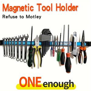 강력한 자기 도구 홀더 헤비 듀티 자석 도구 바 렌치 차고 주최자 벽걸이 형 도구 보관 바 스트립 랙
