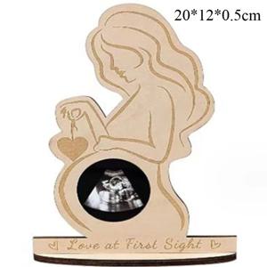 아기 초음파 사진 프레임 초음파 사진 프레임 신생아 출생 팔찌 디스플레이 새겨진 정보 기념 팔찌 Hello World