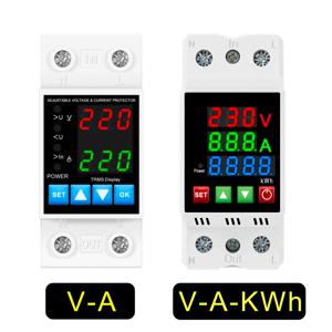 40A 63A 230V Din 레일 조정 가능한 과전류 보호 기능이 있는 과전압 및 저전압 보호 장치 보호 장치 릴레이