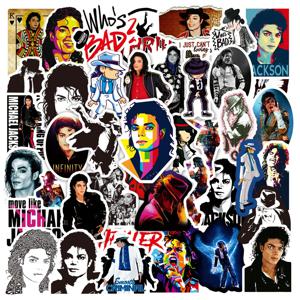 50Pcs 마이클 잭슨 낙서 스티커 물병 노트북 전화 자전거 수하물 케이스 스케이트 보드 어린이 성인 스티커