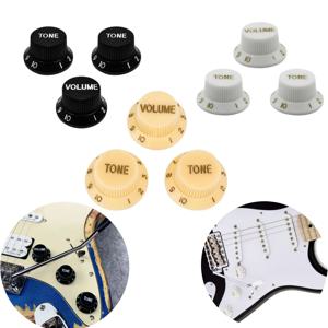 미웨이어 3개 플라스틱 기타 컨트롤 노브 탑햇 스타일 2톤 1볼륨 노브 일렉트릭 기타 ST SQ 타입 부품 액세서리