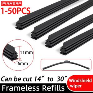 1/2/10/50pcs 자동차 와이퍼 천연 고무 스트립 와이퍼 필러 스트립 교체 부품 액세서리 14 