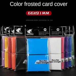 66x91mm 매트 TCG 카드 슬리브 (매직 MTG 카드 슬리브 100개입) 요기오 카드 게임용, 페니 카드 보호대 (PTCG 스포츠 카드용)