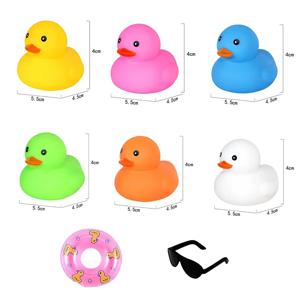 1pcs 고무 오리 부동 삐걱 거리는 오리 샤워 유아 파티 장식 선물