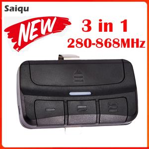 범용 원격 제어 다중 주파수 287MHz-868MHz 차고 문 오프너 게이트 제어 3 버튼 자동차 선 바이저 클립 포함