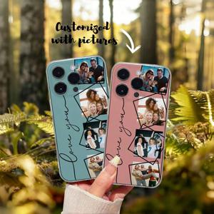 DIY 맞춤형 TPU 충격 방지 전화 케이스 iPhone 16 15 14 13 12 11 XS Pro Max Mini SE 2020 2022 X XS XR 7 8 Plus 뒷면 커버