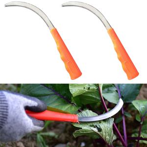 잡초 제거 및 수확을위한 치아가있는 스테인레스 스틸 낫 낫 농업 도구 작은 곡물 커터 가정용 잡초 킬러