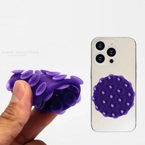 휴대용 실리콘 흡입 컵 뒤 접착제 무선 보조베터리 자동차 안티 슬립 범용 휴대 전화 양면 홀더