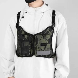 전술 조끼 가방 남성 캐주얼 개성 백팩 나일론 천 가슴 가방 야외 스포츠 여행 가방 인기 브랜드