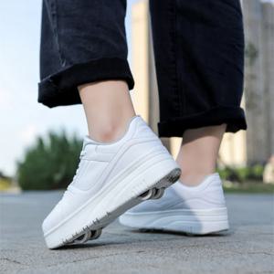 유행 소녀 스케이트 학생 어린이 4 륜 이중 목적 조정 가능한 롤러 스케이트 야외 레저 바퀴 달린 스포츠 신발