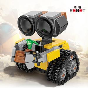 클래식 영화 200 + pcs 미니 로봇 Wall-e MOC 빌딩 블록 모델 DIY 벽돌 키트 어린이를위한 크리 에이 티브 장난감 어린이 성인 선물