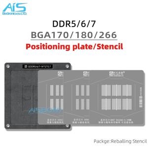 DDR BGA Reballing 스텐실 템플릿 스테이션 DDR5 DDR6 DDR7 BGA170 BGA180 BGA266 그래픽 카드 메모리 칩 포지셔닝 플레이트