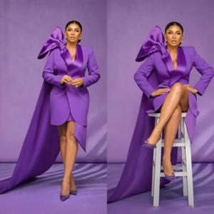 빅 보우 여성 정장 바지 세트 블레이저 바지 2 조각 공식 웨딩 턱시도 댄스 파티 드레스 맞춤 제작 공식 자켓