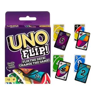 1pcs Mattel UNO FLIP! 가족 재미있는 엔터테인먼트 보드 게임 재미있는 카드 놀이 어린이 장난감 선물 상자 우노 카드 게임 어린이 장난감