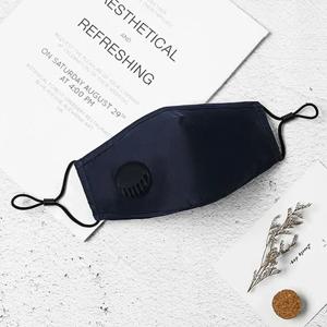 검정색 세탁 가능 재사용 가능 면직물 천 얼굴 마스크 (활성탄 필터 포함, 먼지 방지용)