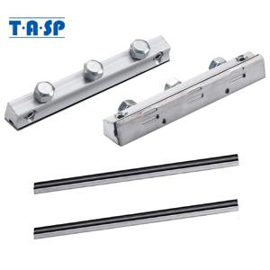 TASP 82mm 대패 블레이드 홀더 클램프 및 전기 휴대용 대패용 HSS 82x5.5x1.2mm 나이프 세트