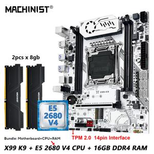 MACHINIST 신형 업그레이드 X99 마더보드 키트 (옵션 LGA 2011-3 Xeon E5 2680 V4 CPU 및 16GB DDR4 RAM NVME M.2 TPM 2.0 인터페이스 포함)