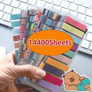 14400-200Sheets 투명 노트 북 탭 색인 크리 에이 티브 메모 패드 스티커 SchoolOffice 편지지 자체 접착 스티커